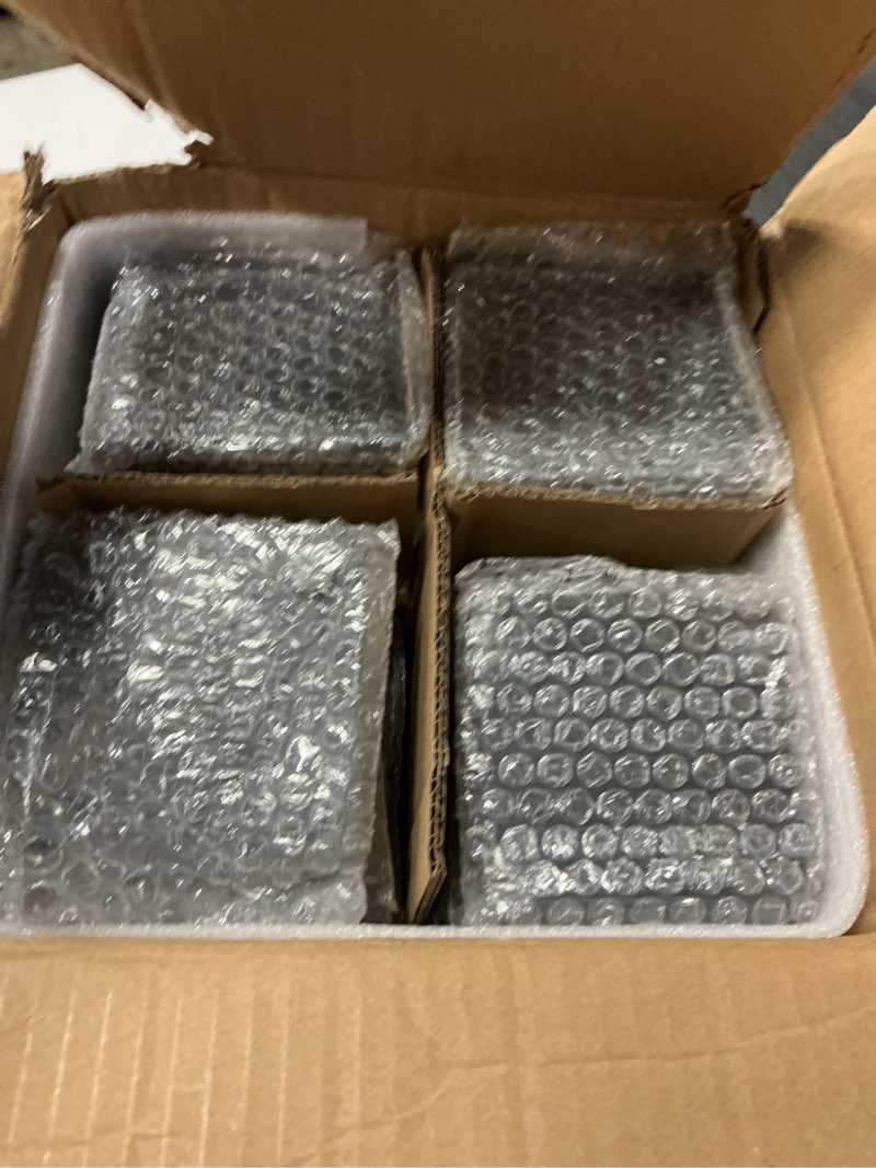 Condition photo showing Good Condition for 72 pieces slate drink coasters, goh dodd 4 inch black coasters stone coaster set, laser engraving blanks with anti-scratch bottom for home office bar outdoor housewarming gifts wedding party, square black stone