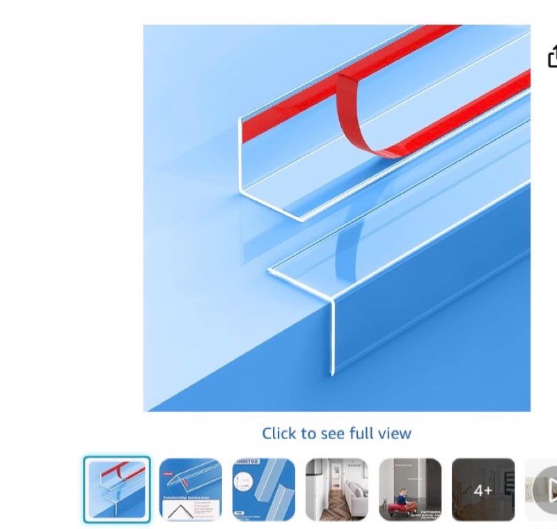 2pcs clear self-adhesive wall corner protectors?corner guards & edge protector for wall door frame c