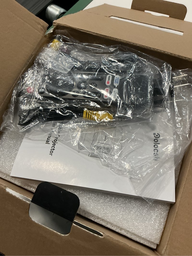 Condition photo showing Good Condition for Smart Projector 1080P 4K Support with WIFI 6 and 2-Way Bluetooth 1500ANSI Auto Keystone Electric Focus Mini Projectors Home Theater Movie Outdoor Portable Projector (Black)