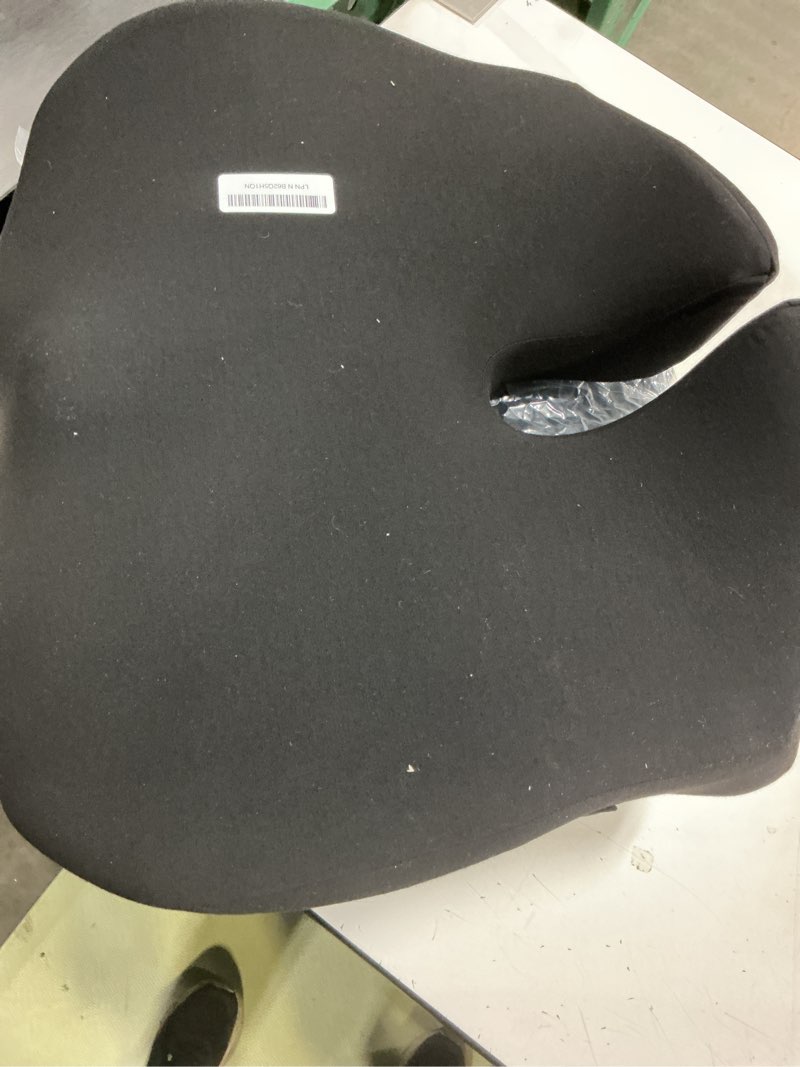 Condition photo showing As Is for extra large memory foam seat cushions for office chairs, pressure relief seat cushion for tailbone pain relief, sciatica & back pain, ergonomic office chair cushion for long sitting & driving (black) black & dark gray