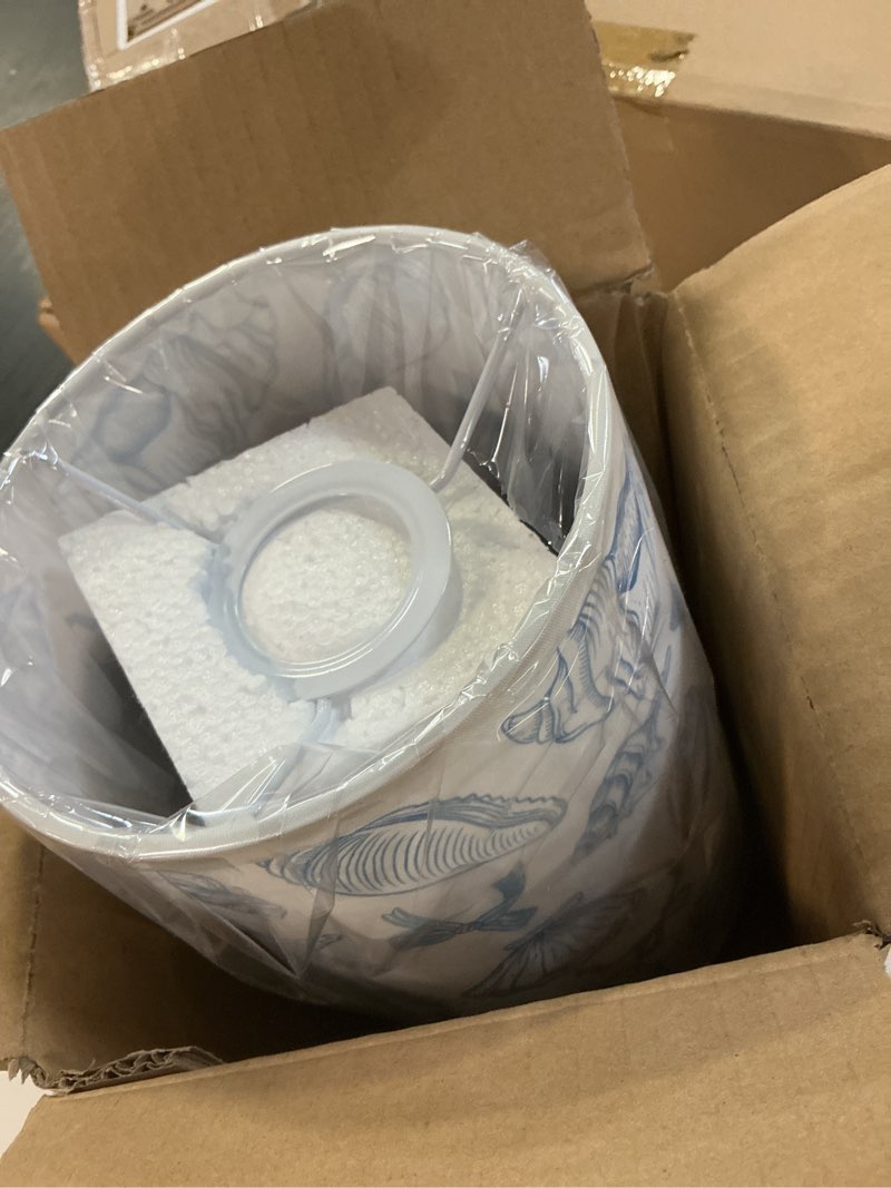 Condition photo showing New/Like New for glooglitter summer blue ocean table lamp 3 colors dimmable lights beach sea room bedroom decor 11.02 x 5.12 inch beach bedroom lamps starfish conch seashell bedside night light for desk birthday gifts