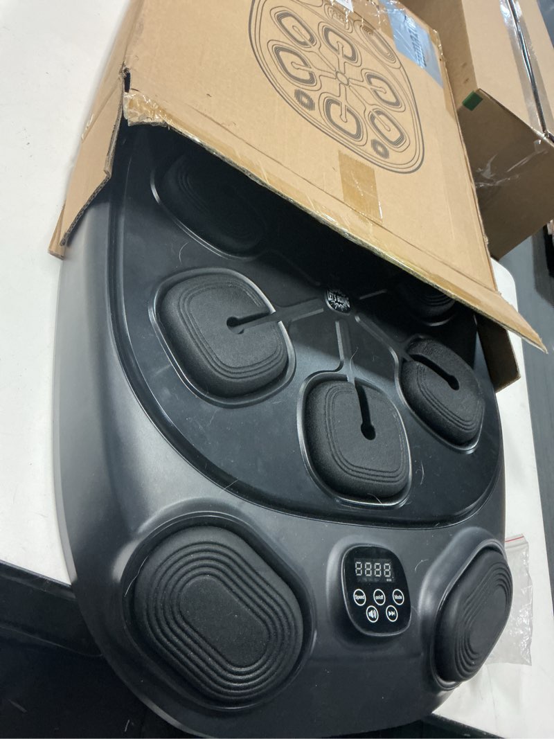 Condition photo showing As Is for Large Size Smart Music Boxing Machine for Adults and Kids, Training Machine with LED Electronic Wall Mounted, Home Indoor Workout Equipment with Premium Boxing Gloves (Black 10)