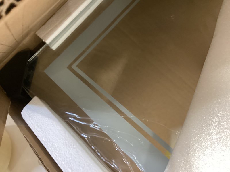 Condition photo showing New/Like New for LED Mirror, 20x28 Inch Gradient Front and Backlit LED Bathroom Mirror, 3 Colors Dimmable CRI>90, IP54 Enhanced Anti-Fog Bathroom Mirror with Lights Front and Backlit 28"L x 20"W