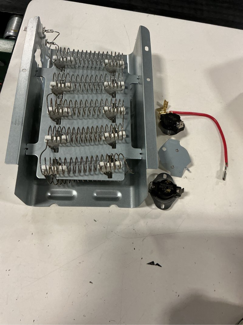 Condition photo showing Good Condition for for whirlpool 279838 279816 dryer heating element and thermostat combo pack