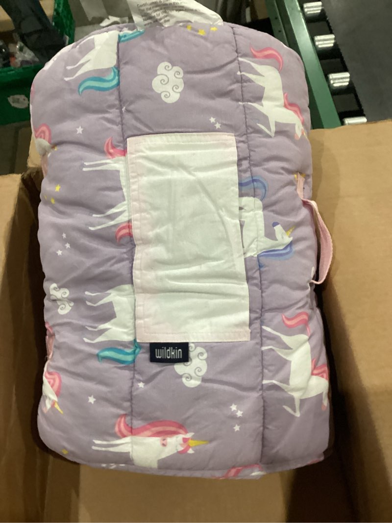 Condition photo showing As Is for item similar)))))wildkin kids original nap mat – cozy kids sleep mat with pillow, ideal for school & travel unicorn