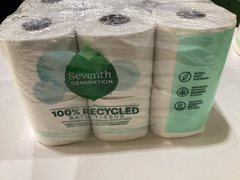 Condition photo showing New/Like New for Seventh Generation Toilet Paper, Bath Tissue, 100% Recycled Paper, 12 Rolls