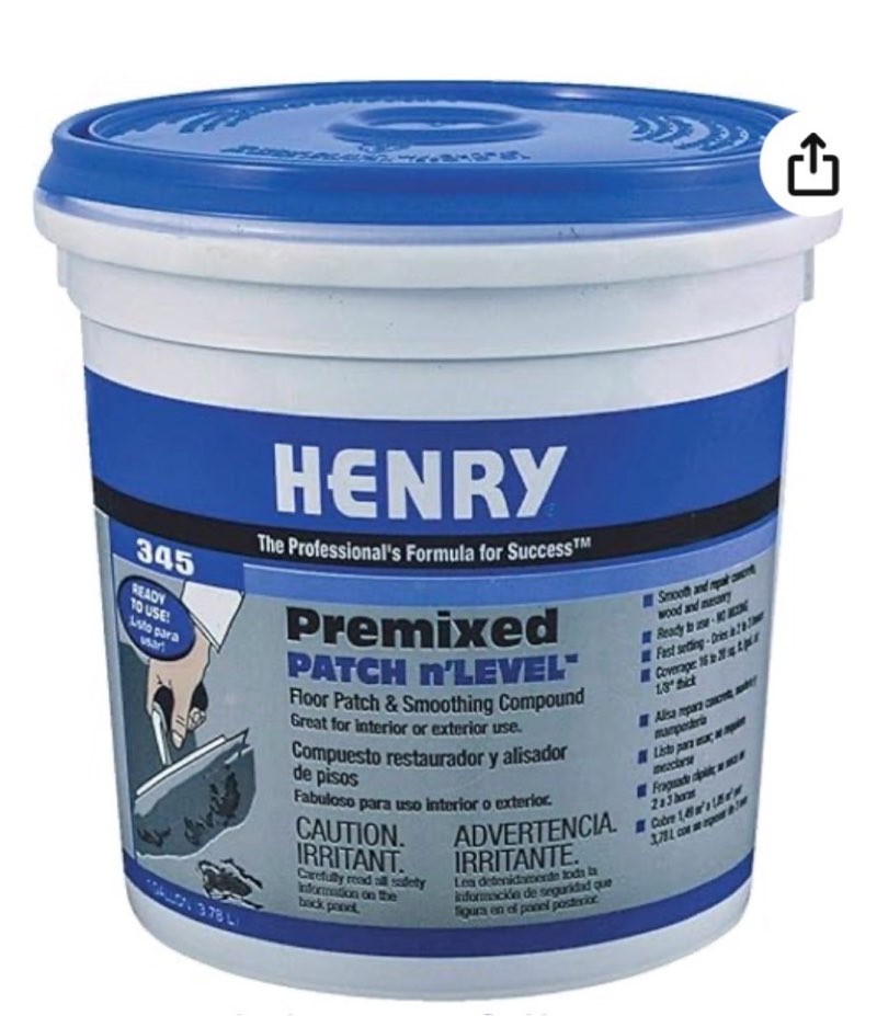 Henry, W.W. Co. 12064 12064 Gallon Pre-Mixed Floor Patch ARDEX LP 12064 GAL FLR, 1 Gallon, 128 Fl Oz, Gray