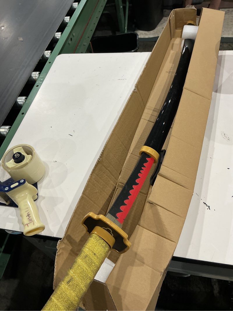 Condition photo showing Good Condition for sv anime demon slayer sword katana 41 inch decorative collectible gift cosplay sword?various styles available tsugikuni yoriichi