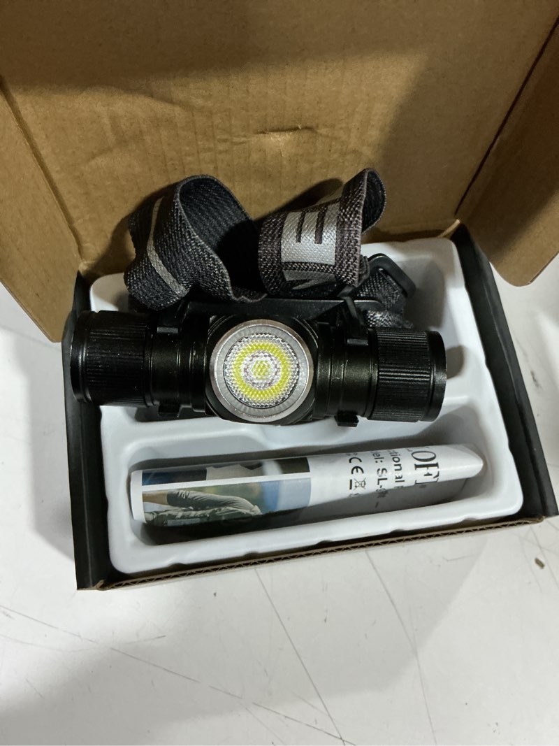 Condition photo showing As Is for solofish 1500lm slidable pistol light and green beam combo with strobe/momentary, rechargeable tactical flashlight compatible with picatinny rail green laser light combo