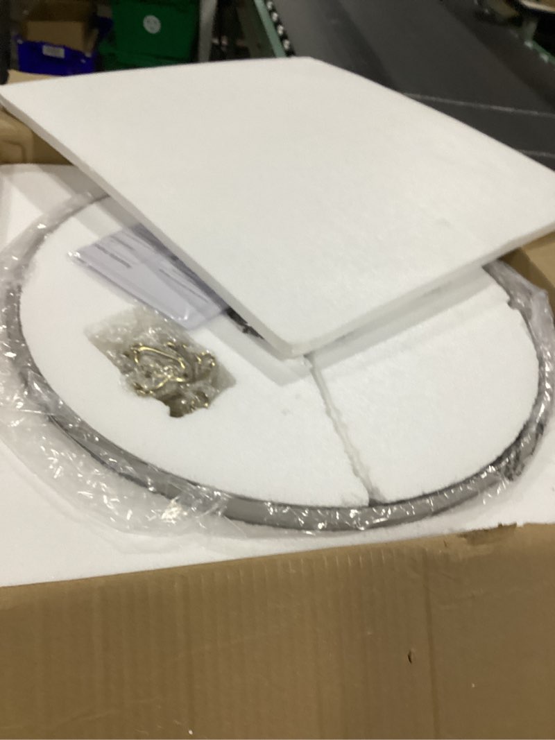 Condition photo showing Good Condition for Dome Chandelier with Concrete Shade, Rustic Modern Pendant Light for Dining Room, Industrial Hanging Light Fixture for Entryway Farmhouse Foyer