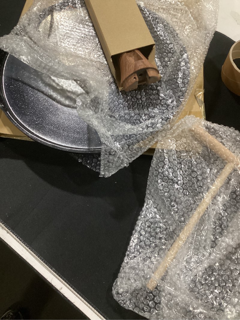 Condition photo showing Good Condition for eslite life 11 inch crepe pan with spreader, nonstick granite coating dosa pan, roti tawa comal para tortillas pancake griddle pan, induction compatible, ptfe & pfoa free, black 11" w/spreader black