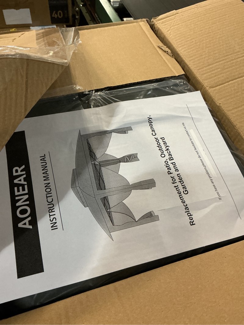 Condition photo showing New/Like New for Gazebo Privacy Curtains 10' x 12' with Mosquito Windows, 4-Panels Side Wall with Zipper Universal Replacement for Patio, Outdoor Canopy, Garden and Backyard, Gray (Curtain Only) 10' x 12' Grey
