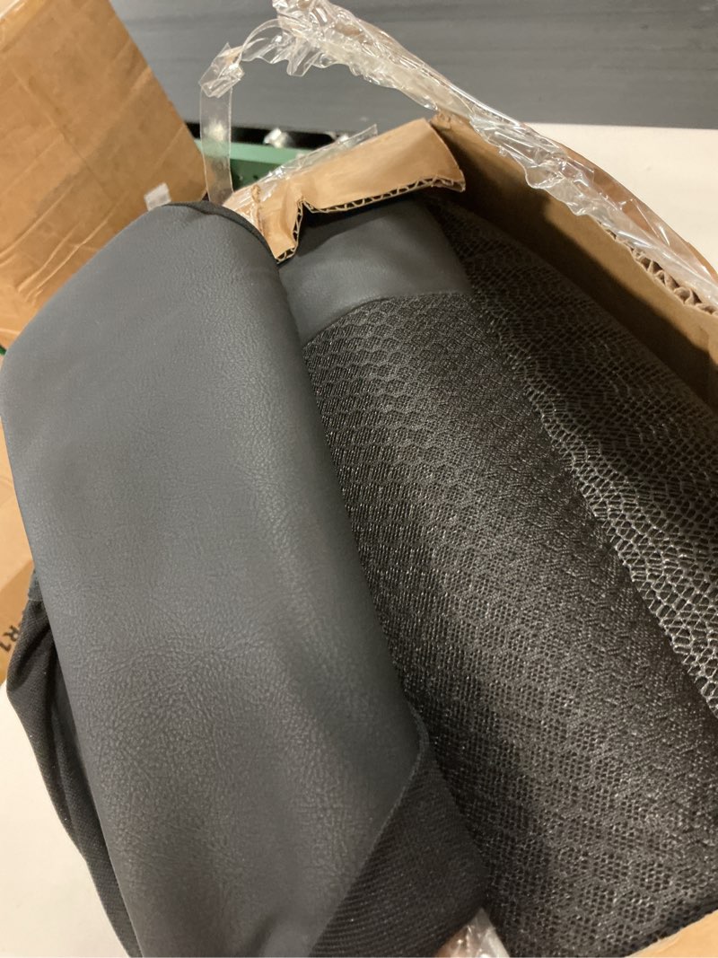 Condition photo showing Good Condition for skechers memory foam car seat covers, air cool mesh thick seat covers, car seat cover full sets, airbag compatible, automotive comfort protection for most cars,vans,trucks, suvs,blue full set black/blue