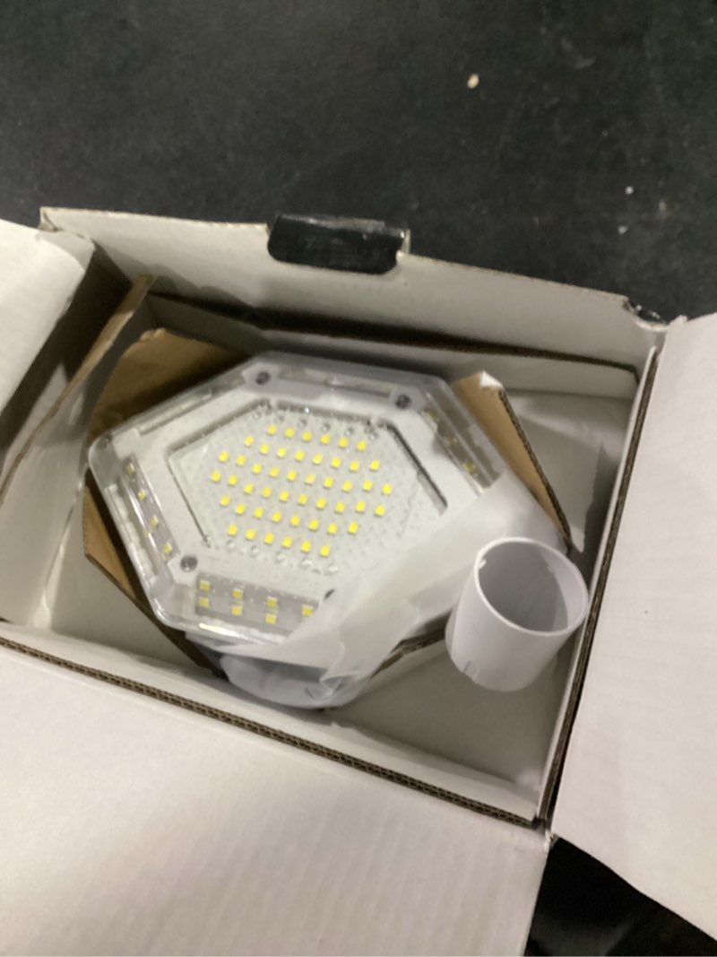 Condition photo showing As Is for bell + howell 8000 -lumens led screw-in ceiling-mounted work light