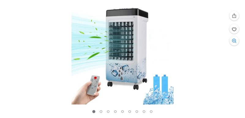 Yuyongr Portable Air Conditioners Cooler Fan w/ 6L Water Tank,3 Speeds, 7h Timer Cooling Fan for Home Office