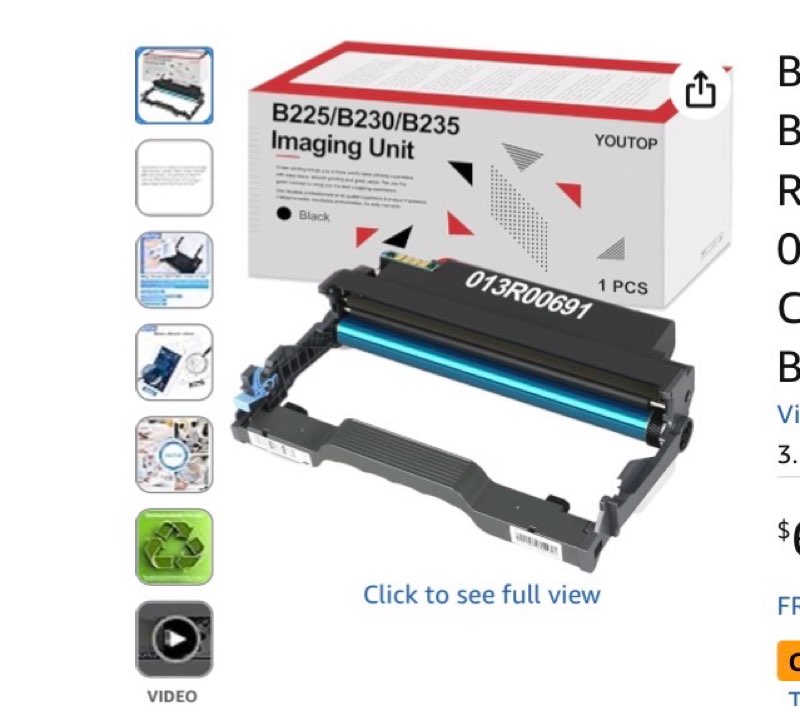 APRONE B230 013R00691 Drum Unit Compatible for B230 B225 B235 Printer Extra High Capacity (12,500 Pa