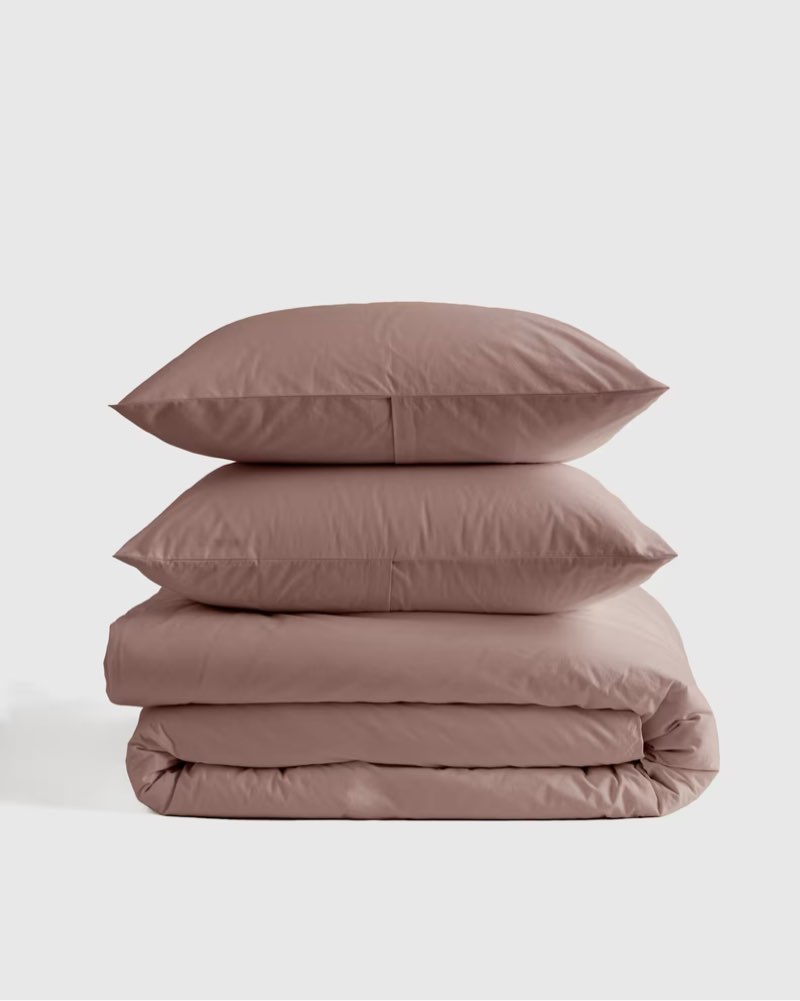 quince organic brushed cotton duvet cover set fig king 