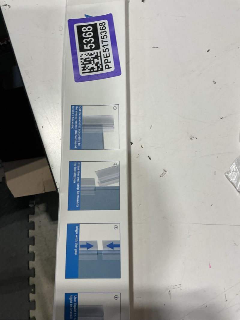 Condition photo showing Good Condition for amazerbath 5 pcs shower door side seal strip for 3/8 inch glass - 15.75 inches long x 5, 5 sections segmented shower installation kit, frameless glass door seal strip