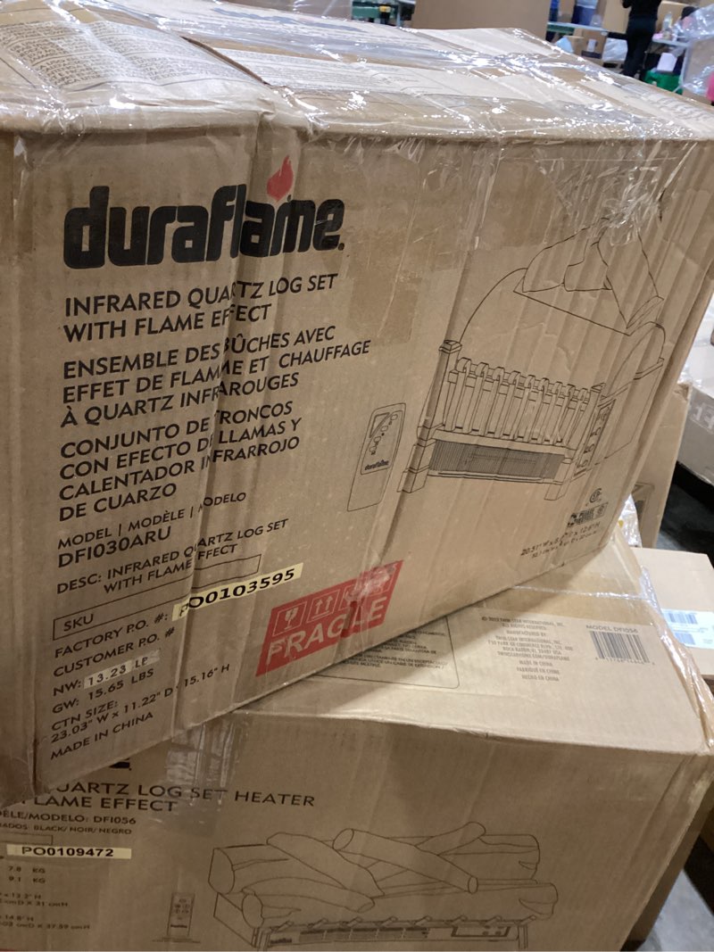 Condition photo showing Good Condition for Duraflame DFI056 Infrared Quartz Electric Log Set Heater with 3D Flame® Effect and Remote Control  Rustic Pine