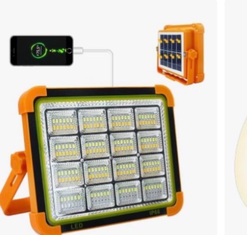 xiaowoniu Solar Camping Lantern with 12000mAh Battery, 10000 Lumens Portable Flood Light, Multiple M