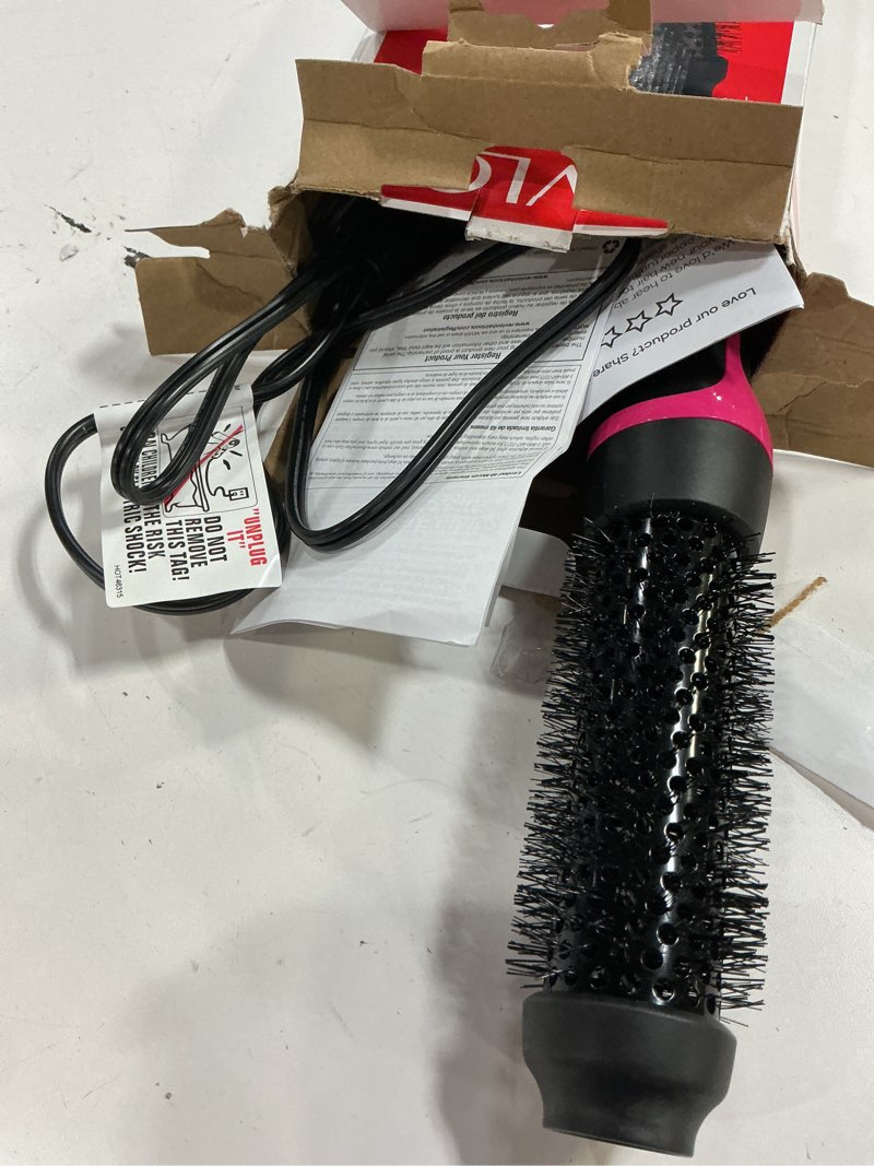 Condition photo showing Good Condition for revlon one-step root booster round blow dryer brush and hair styler - revive styles, boost roots, and add volume to hair with this hot air brush, 1 ½ inch barrel (black) 1 count (pack of 1)