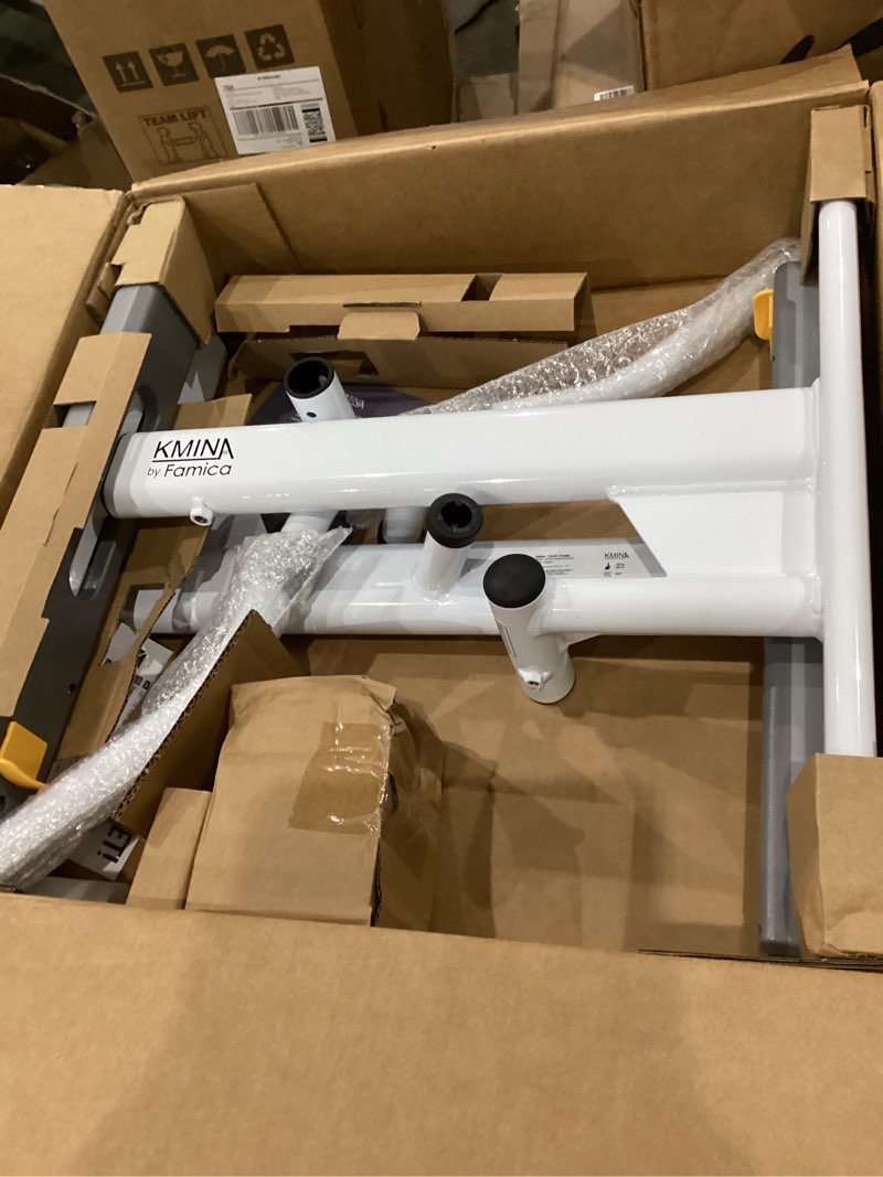 Condition photo showing As Is for kmina - toilet safety rails for seniors (330 lbs), frame with arms, adjustable height and width, grab bars