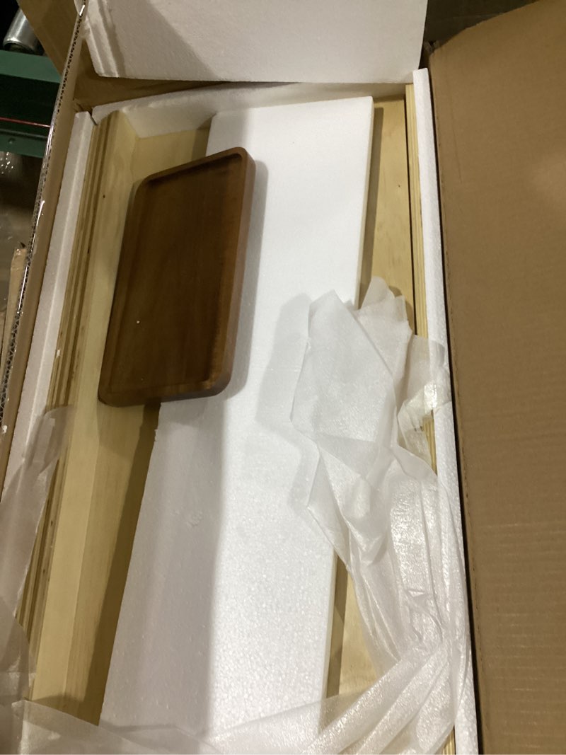 Condition photo showing Good Condition for wire shelf covers for closet & pantry | natural solid wood 8mm thick | wood wire rack 24x12 inch | tool-free removable rustic design (5 pack, includes 1 small wooden tray) 6,24 * 12