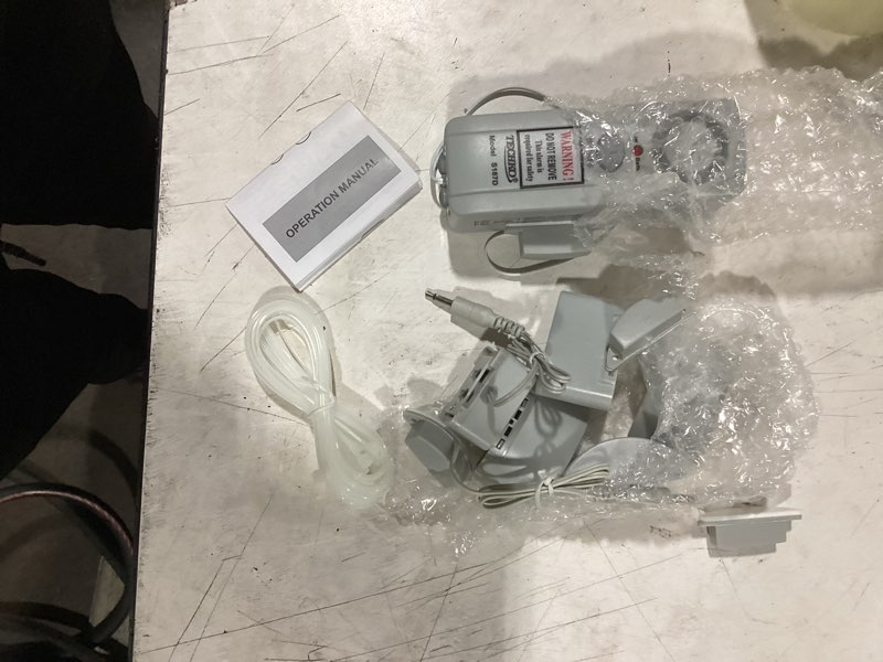 Condition photo showing As Is for techko white plastic safe pool alarm