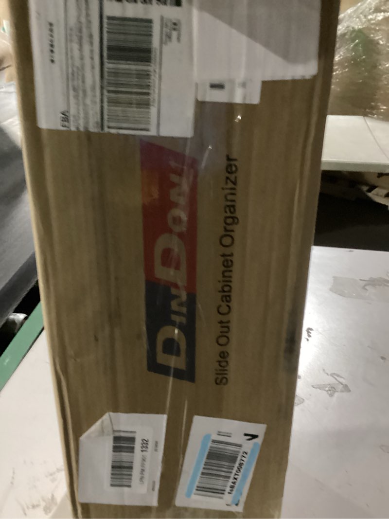 Condition photo showing Good Condition for dindon pull out cabinet organizer (7-1/2" w x 21-1/2"d), cabinet pull out shelves, 2 tier pull out drawers for kitchen cabinets, wire basket slide out shelf for cabinet organization chrome 7-1/2"w x 21-1/2"d
