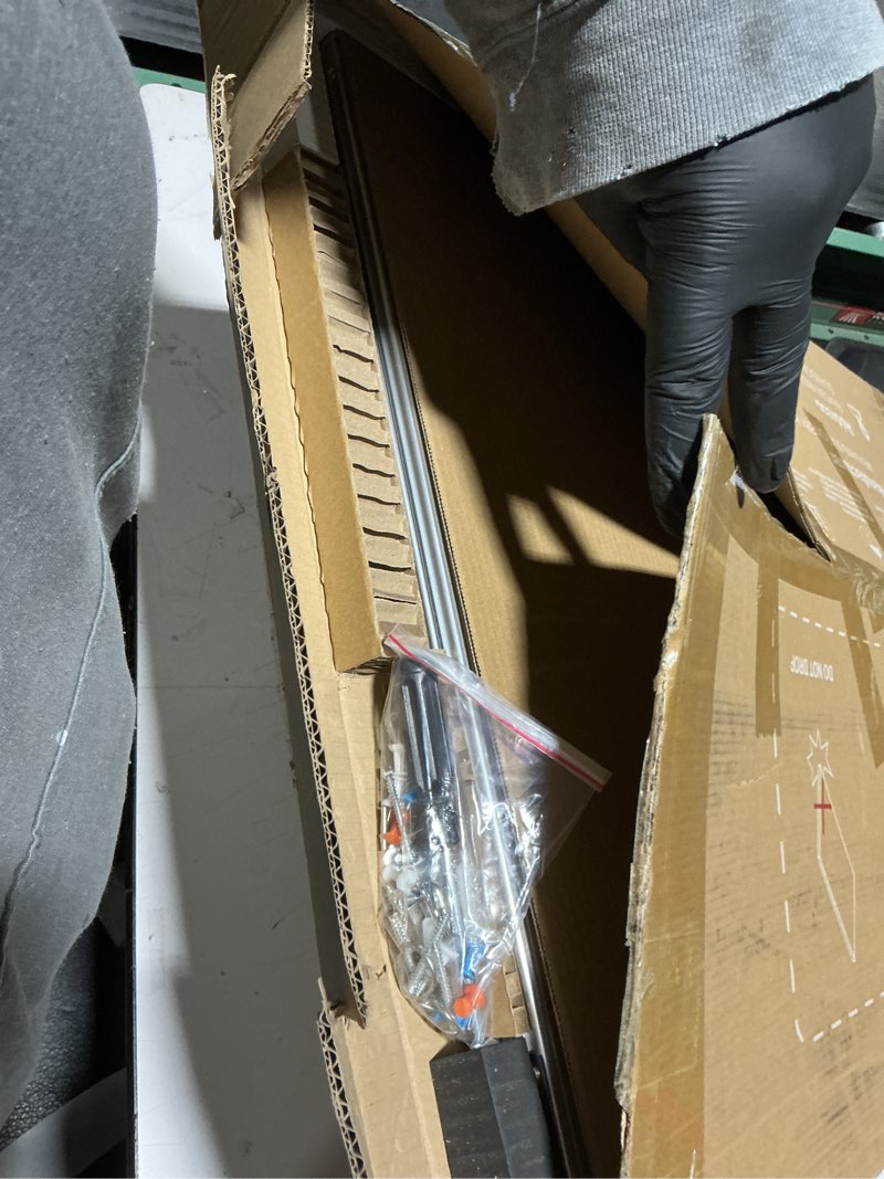 Condition photo showing Good Condition for maxtek Large Cork Board 48 x 36 in, Bulletin Board for Walls, 4'x 3' Extra Aluminum Framed Corkboard, Foldable Wall Mounted Pin Memo Notice Cork Board for Office, Home Wall Display 48x36 inches Silver