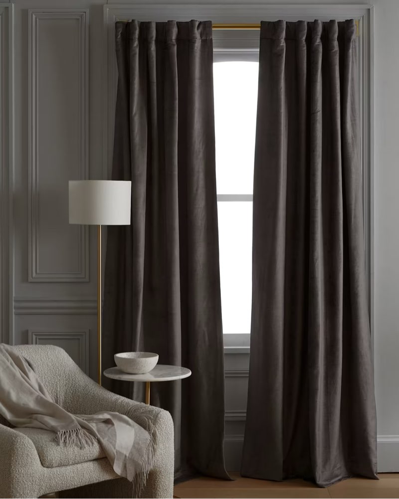 luster velvet true blackout curtain (48 x 108 )