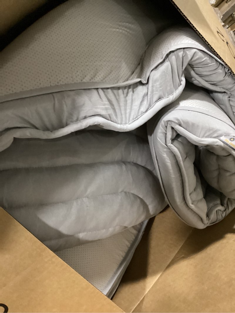 Condition photo showing Good Condition for zonli japanese floor futon mattress queen size 80"x 60", 100% cotton cover 2.5'' thicken tatami mattress, foldable sleeping pad, portable dormitory tatami mat(grey) grey queen(80"l x 60"w x 2.5"th)