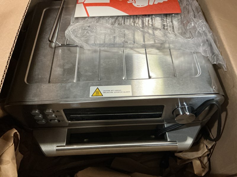 Condition photo showing Good Condition for COSORI Smart 12-in-1 Air Fryer Toaster Oven Combo, Airfryer Convection Oven Countertop, Bake, Roast, Reheat, Broiler, Dehydrate, 75 Recipes & 3 Accessories, 26QT, Silver-Stainless Steel Silver-Stainless Steel Air Convection Oven
