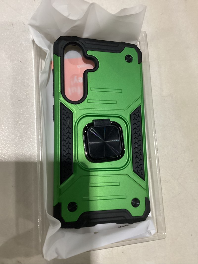 Condition photo showing As Is for torras magnetic stand for samsung galaxy s25 case, [compatible with magsafe] [military grade drop tested] shockproof ring translucent slim protective phone case for s25 case ostand, black black s25, 6.2"