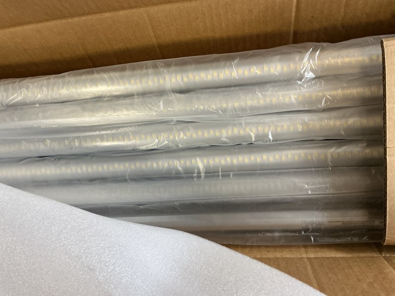 Condition photo showing New/Like New for 8Ft Led Bulbs, 48W 6500lm 5000K(12 Pack), 8 Foot Led Bulbs, T8 T12 Led Replacement Lights, FA8 Single Pin Clear Cover, Replace F96t12 Fluorescent Light Bulb