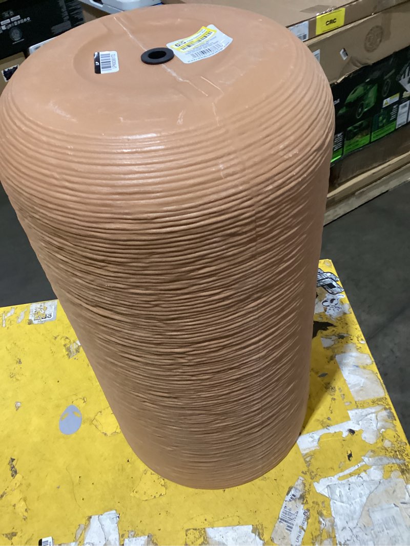 Condition photo showing As Is for fluted outdoor planter terracotta orange 12"x21" - threshold™