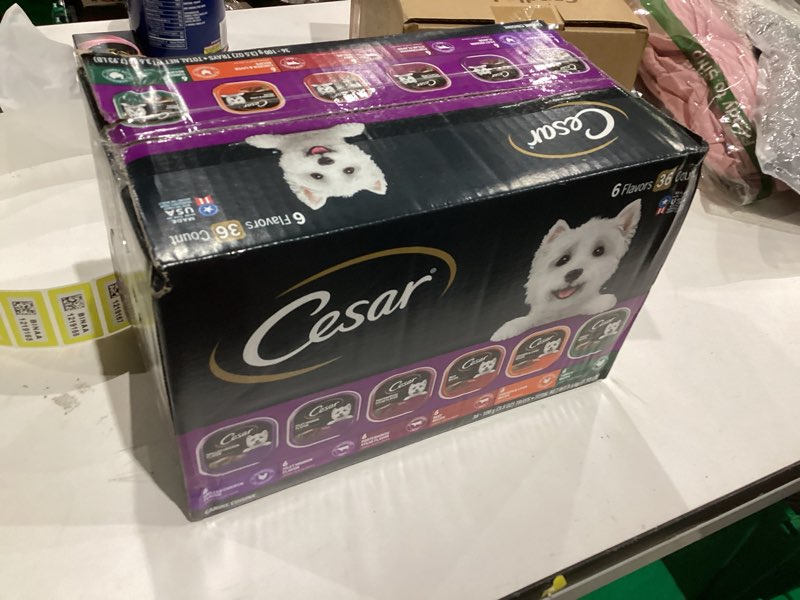 Condition photo showing New/Like New for Cesar Wet Dog Food Classic Loaf in Sauce Grilled Chicken, Filet Mignon, Porterhouse Steak, Beef, Chicken & Liver and Turkey Variety Pack 3.5 oz. Easy Peel Trays (36 Count, Pack of 1) Classics 36 Count (Pack of 1)