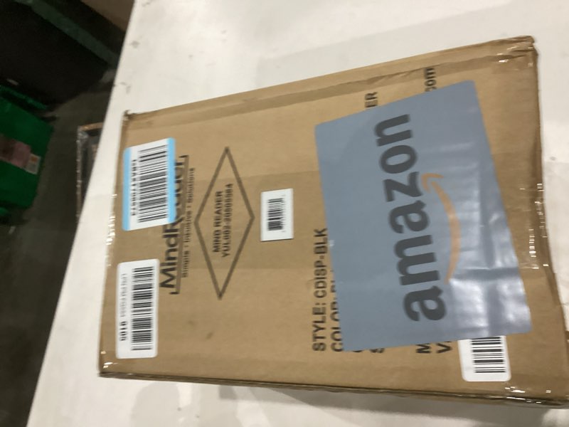 Condition photo showing New/Like New for Mind Reader Cup and Lid Carousel, Countertop Org, Coffee Bar, Beverage Cup Holder, Plastic, 7.75"L x 7.75"W x 11.5"H, Black