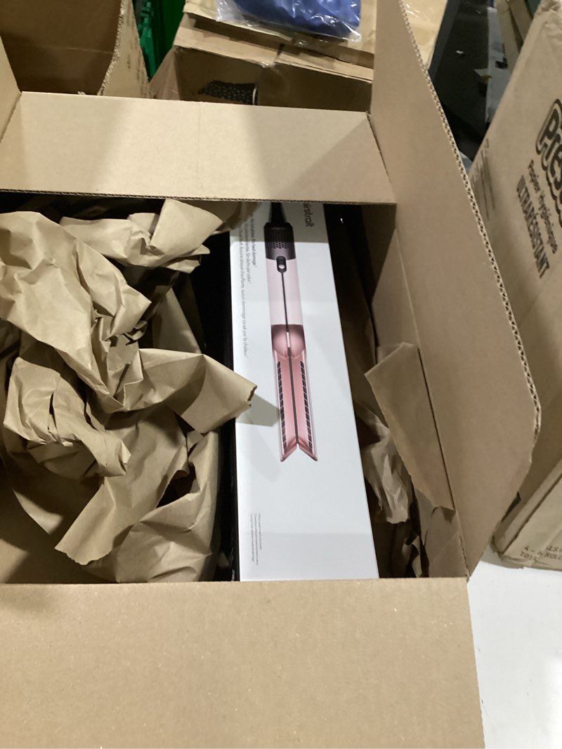 Condition photo showing New/Like New for working verified dyson airstrait™ straightener, wet to dry hair straightener, no heat damage, no hot plates, all hair types amazon exclusive airstrait + omega bundle