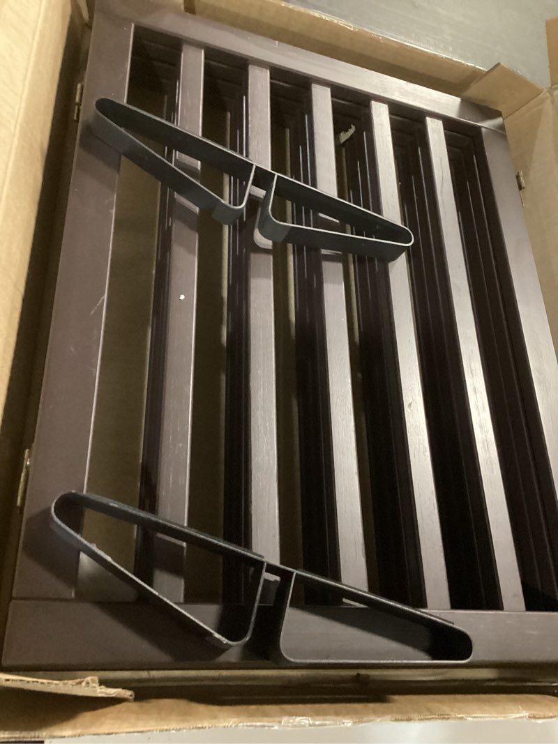 Condition photo showing Good Condition for Mino Kesper Freestanding Dog Gate Folding Brown Dog Gates for The House Doorways Stairs Pet Gates for Dogs, Doogie Puppy Fence Gate Bamboo Dog Gate Brown 4 Panel - 74 inches Wide