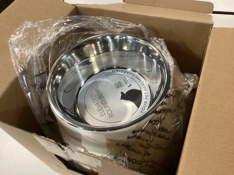 Condition photo showing New/Like New for Yoken Sturdy Elevated Dog Bowls 1 Packs, Prevention of Vertebrae Disease, Non-Slip, High Capacity, C