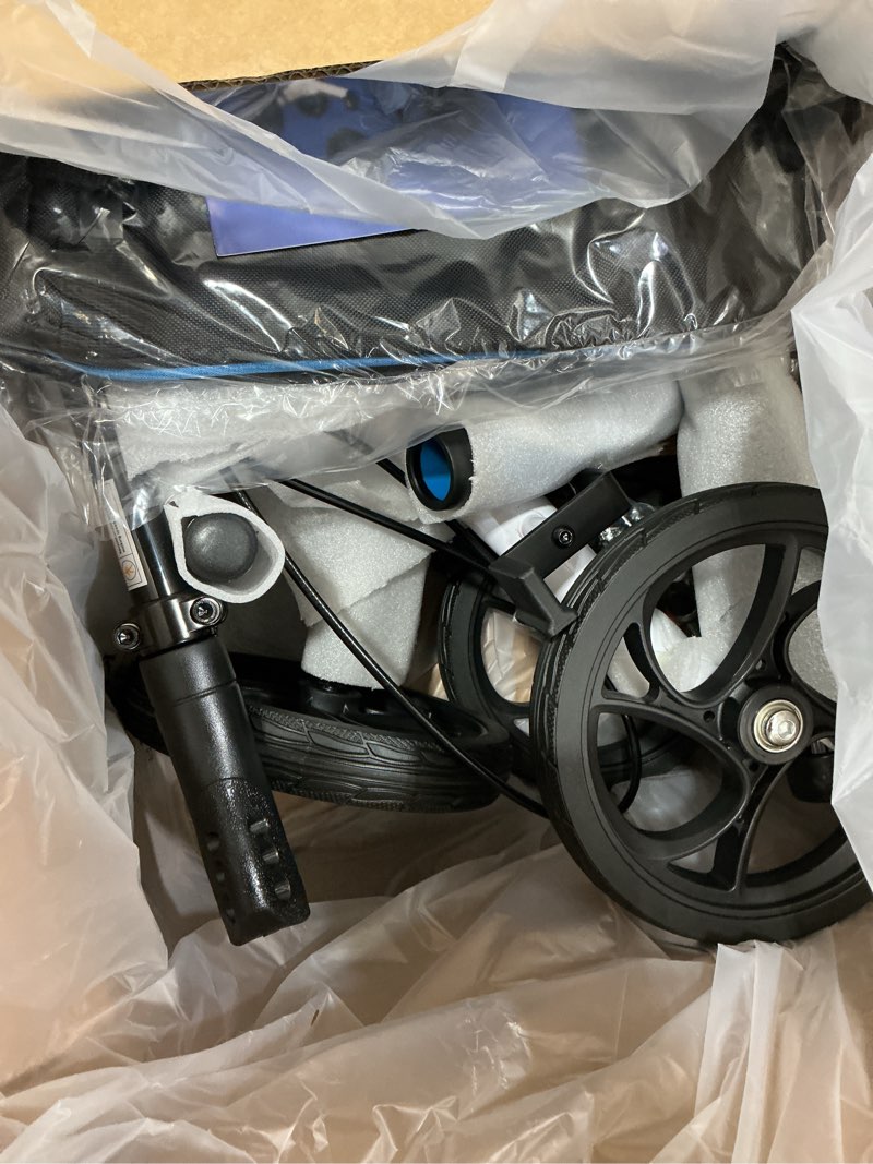 Condition photo showing Good Condition for knee scooter?knee scooter for adults for foot surgery?knee walker for foot injuries compact crutch alternative with dual braking system (blue)