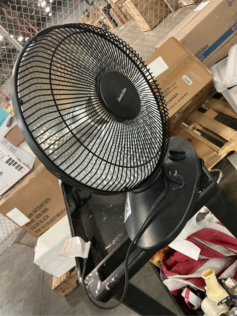 Condition photo showing As Is for comfort glow oscillating parabolic space heater, 1000w radiant dish heater with adjustable tilt, energy efficient, variable heat, overheat & tip-over protection - radiant heaters for indoor use