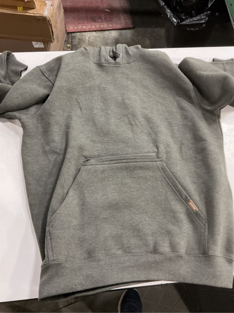 Condition photo showing As Is for BERNE APPAREL Men's Gray Large weight Fleece Long sleeve Solid