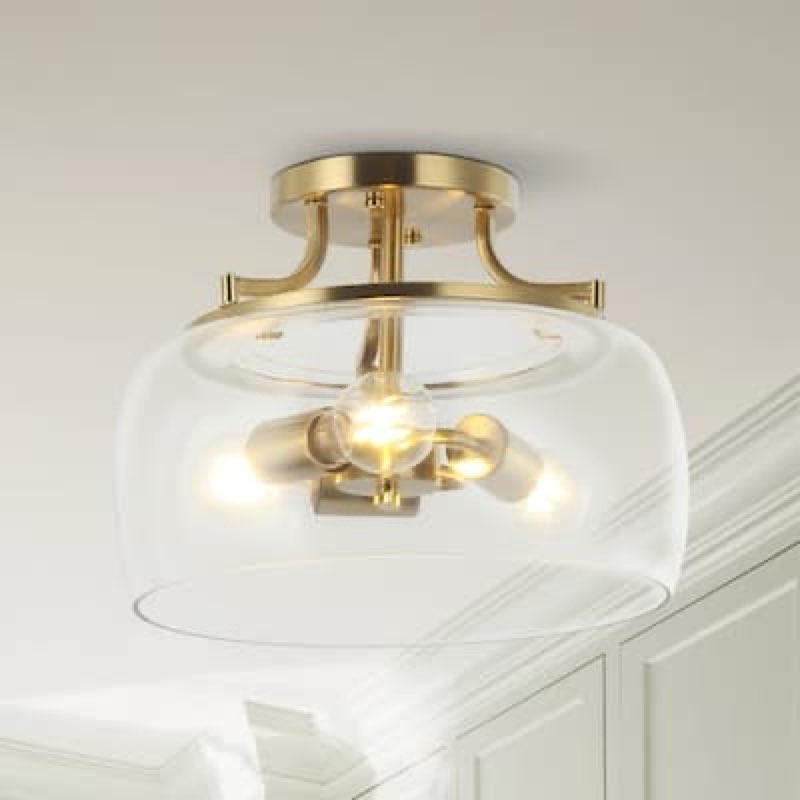 Gwinnett Glass Semi Flush Mount