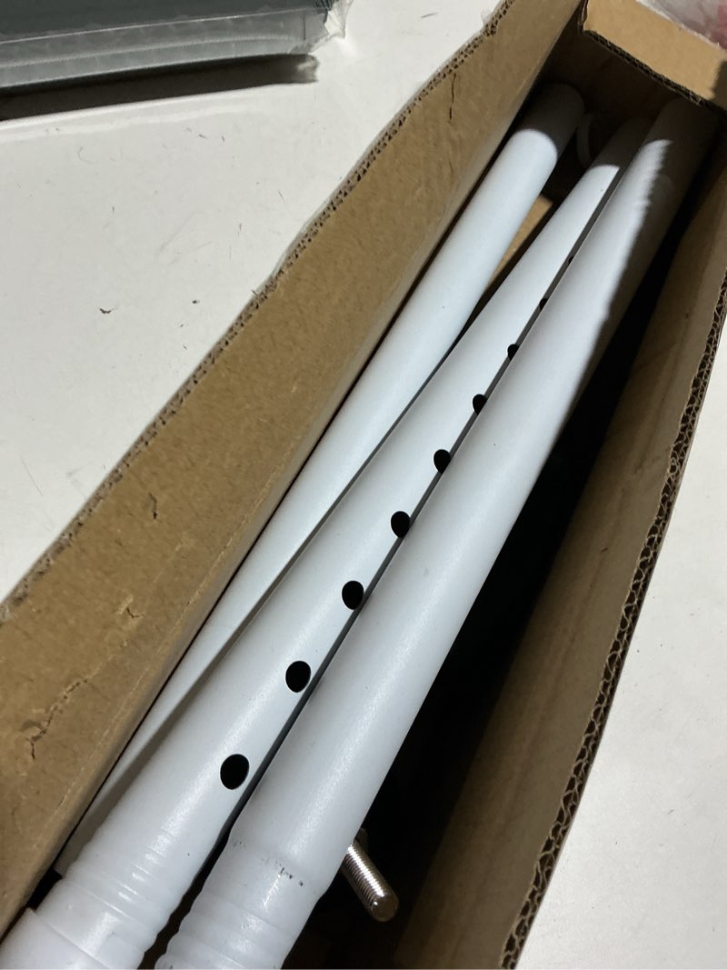 Condition photo showing As Is for sliding glass door security bar, patio door barricade security bar, apartment barsliding door security bar, door jammer, white, 1 pack 1 white