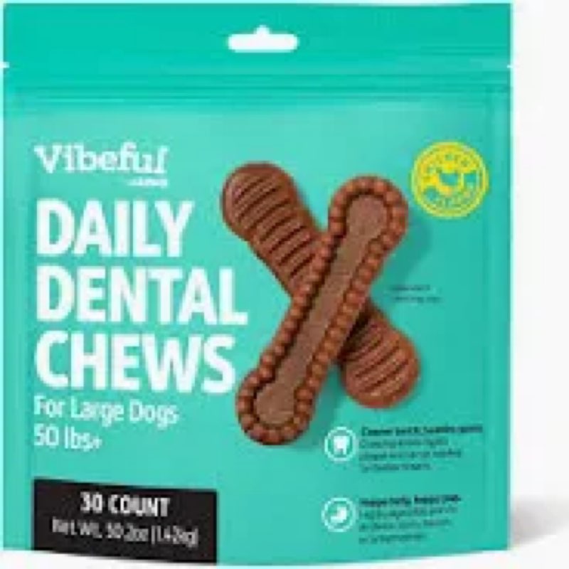  Vibeful daily dental chews chicken for large dog