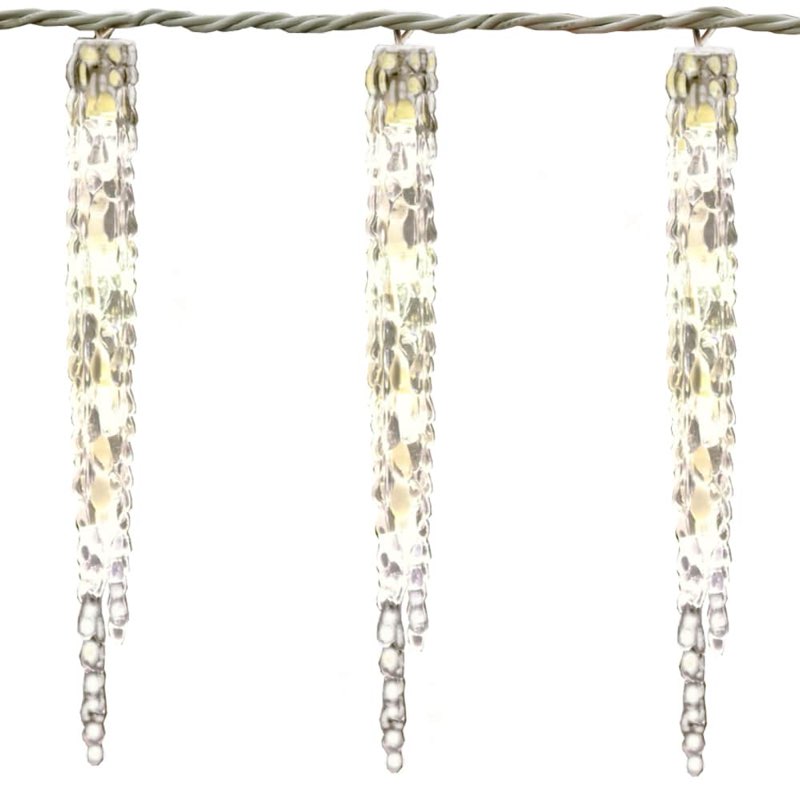 GE StayBright 13 -Count Sparkling White LED Plug-In Christmas Icicle