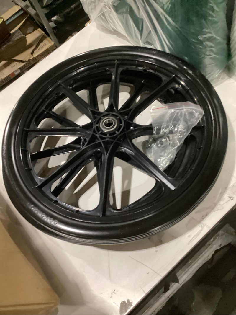 Condition photo showing New/Like New for 20x2.125" Replacement Flat-Free Tire for Wheelbarrow Wheel Carts,Big Wheel Utility Carts Black Ribbed Tread