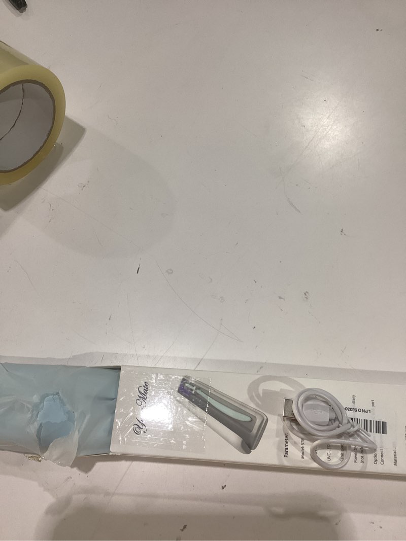 Condition photo showing New/Like New for yourmate uvc toothbrush case travel toothbrush covers case for houshold and traveling power by aa battery or usb-c cord white